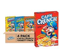 Cap'n Crunch Breakfast Cereal, 4 Flavor Variety Pack, (4 Pack)