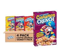 Cap'n Crunch Cereal, Cinnamon, Original & Crunch Berries Variety Pack (Pack of 4)