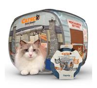 Capnip Cat House & Tent for Indoor Cats - Pop-Up Cat Tent House with Catnip Toy, Shopping Mart Theme for Cats & Kittens, Catsco Bulkmart