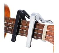 Capo for Guitar, Capo Western Guitar, Universal Metal, Quick Release, Gentle for Strings, One-Handed Operation, Black / Silver (for Acoustic, Classical & Electric Guitar), Pack of 2