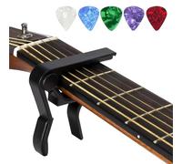 Capo,Guitar Capo for Acoustic and Electric Guitars with 5 Picks(Black)