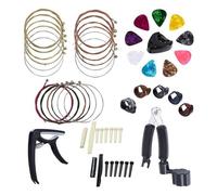 Capo Pick Strings String Changing Tool Repair Three-in-One Folk Guitar Accessories Set Musical Instrument Accessories