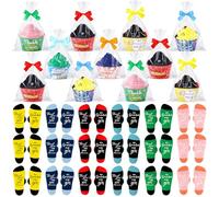 Capoda 24 Pairs Employee Appreciation Gift Socks Cupcake Socks Bulk Novelty Employee Appreciation Inspirational Gift for Men Women Employees Coworker Staff Team Office Gifts