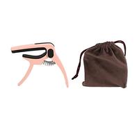 Capodaster for Guitar, Metal Guitar Capodaster Capodaster Kapo for Guitar, Electric Guitar, Acoustic Guitar, Concert, Bass, Ukulele, One-hand Triggers (Macaron - pink)