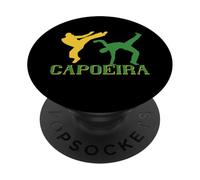 Capoeira Fight Dance Brazilian Flag Martial Arts Training PopSockets Adhesive PopGrip