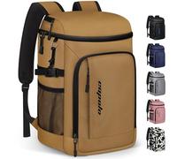 Capolo Cooler Backpack Insulated Waterproof, 36 Cans, Yellow, Leak Proof, Water Resistant Outer, Portable Ice Chest Lunch Backpack for Camping, Picnic