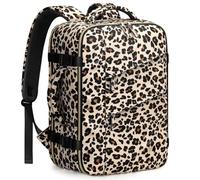 Capolo Travel Backpack for Women Men Waterproof Laptop Backpack Personal Item/Carry On Backpack Overnight Weekender Bag, Leopard, S