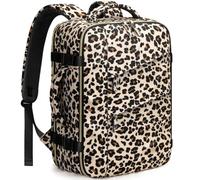Capolo Travel Backpack for Women Men Waterproof Laptop Backpack Personal Item/Carry On Backpack Overnight Weekender Bag, Leopard, L