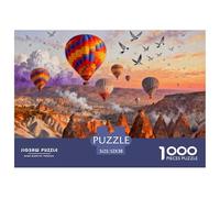 Cappadocia Balloon Valley Wooden Jigsaw Puzzle Waterproof 1000 Piece Puzzles for Adults Colourful Challenging Games
