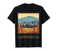Cappadocia Turkey Fairy Chimneys Vintage Retro Design T-Shirt