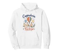 Cappadocia Turkiye Hot Air Balloon Goreme Fairy Chimneys Pullover Hoodie