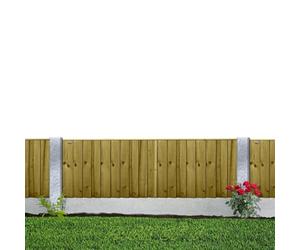 Capped Feather Edge Pack of 4 6x2ft (W: 6ft x H: 2ft) Decorative Pressure-Treated Fully Framed Garden Fence Panel Closeboard Style Overlapping Boards Rough Sawn Width 1828mm x Height: 600mm