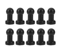 Cappelli per Trampolino - Protezione Sicura e Durevole | Coperture per Pali della Rete Diametro 2,5 cm | pers Manutenzione Giardino Cortile Area Giochi, 10 Pezzi Neri Ricambi Universali, Polipro