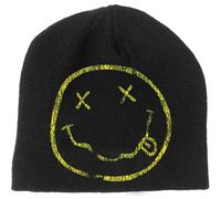 Nirvana Hat Happy Face Black