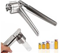 capping tool, Manual Vial Crimper - Aluminum Plastic/Full, Stainless Steel Flip Off, Held Medical Capping Machine, Bottle Cap Crimping Tool(FullAluminum,20mm)