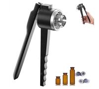 capping tool, Vial Manual Crimper Hand Sealing Machine,Adjustable Tightness, Stainless Steel,Flip,Quick Capping(24mm)