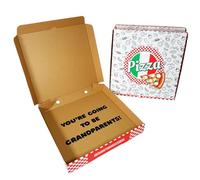 Cappstan UK 2 Pack You’re Going to be Grandparents! Pizza Box - Surprise Pregnancy Announcement for Grandparents - 12" Baby Announcement Box - Creative Pregnancy Reveal & Baby Reveal Pizza Box Idea
