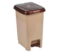 URBNLIVING 8L or 40L or 15L Slim Recycling Kitchen Step On Pedal Bin With Inner Insert Liner Pocket and Lid for Home and Office (15L Cappuccino)