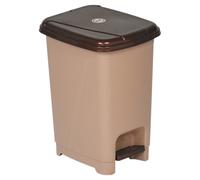 URBNLIVING 8L Cappuccino Plastic Hands Free Mini Pedal Bin Recycle Trash Kitchen Bathroom Office Toilet Waste Garbage Storage Dustbin Basket
