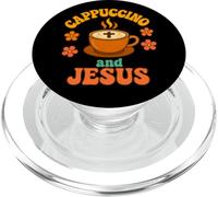 Cappuccino and Jesus - Funny Christian Coffee Lover PopSockets PopGrip for MagSafe