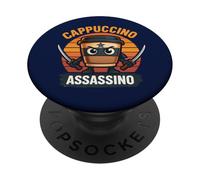 Cappuccino Assassino Italian Brainrot Meme Cute Ninja Kids PopSockets Adhesive PopGrip