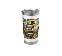 Cappuccino Assassino Starry Night Total Solar Eclipse 2026 Stainless Steel Insulated Tumbler
