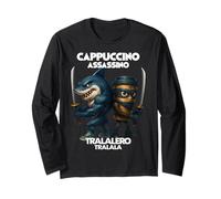 Cappuccino Assassino Tralalero Tralala Italian Brainrot Meme Long Sleeve T-Shirt
