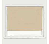 Cappuccino Blackout Roller Blind Metal Fittings Trimmable UV Protection Thermal Properties Premium Fabric Home Office Bedroom Kids Room Child Safe Easy Fit 120cm Width x 210cm Drop