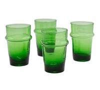 Cappuccino Coffee Glasses Set - Espresso Macchiato Dessert Tea Glasses Tea | Pack of 4 Green