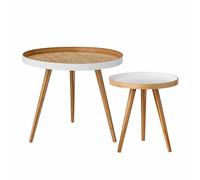 Cappuccino Coffee Table - White Wood