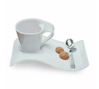 Cappuccino Cup Saucer & Spoon Set White Villeroy & Boch