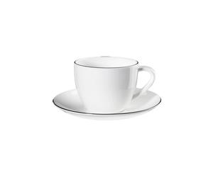 Cappuccino cup with a saucer Asa Selection À Table Ligne Noire, 250 ml