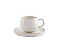 Cappuccino cup with a saucer S|P Collection Curvy Pearl, 170 ml