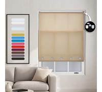 Cappuccino Roller Blind With Chrome Square Eyelets And Meta Fittings Cut To Size By Furnished - (W)150Cm X (L)165Cm