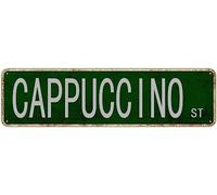 Cappuccino St Sign Novelty Cappuccino Decor Cappuccino Street Sign Wall Art Decor For Home Farmhouse Bar Cafe Man Cave 16 X 4 Inch