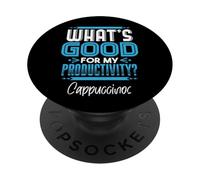 Cappuccinos Fuel My Productivity | Coffee Hustle Mindset PopSockets Adhesive PopGrip