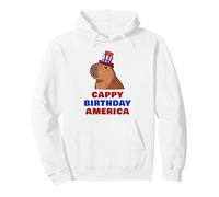 Cappy Birthday America 250 Years Cute Capybara American Pullover Hoodie