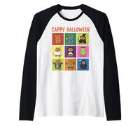Cappy Halloween Funny Capybara Costumes Cute Spooky Animals Raglan Baseball Tee
