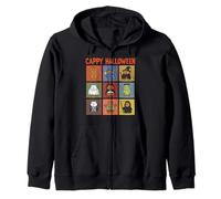 Cappy Halloween Funny Capybara Costumes Cute Spooky Animals Zip Hoodie
