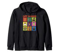 Cappy Halloween Funny Capybara Costumes Cute Spooky Animals Zip Hoodie