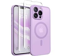 CAPRARO Magnetic for iPhone 13 Pro Case, [Compatible with MagSafe] [Full Camera Protection] Shockproof Protective Slim Translucent Matte Phone Case iPhone 13 Pro Case,ElegantPurple