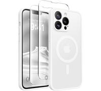 CAPRARO Magnetic for iPhone 13 Pro Max Case, [Compatible with MagSafe] [Full Camera Protection] [13FT Drop Protection] Shockproof Protective Slim Translucent Matte Phone Case, White