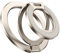 CAPRARO Magnetic Phone Ring Holder for MagSafe, Dual-Side Magnetics, 360°Rotation Gym Phone Stand Grip Ring Compatible with Magnetic Car Mount for iPhone 17/16/15/14/14 Pro Max Plus Air, Stone