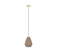 Caprarola Two Toned Satin Glass Single Pendant Light EGLO Taupe One Size