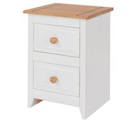 Capri 2 Drawer Petite Bedside Cabinet, White