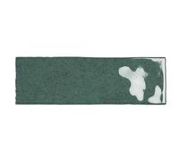 Capri Bathroom Wall Tiles Porcelain Glossy Brick Effect Shape Gloss Finish-65 x 200mm- Box of 27- Green Verde