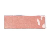 Capri Bathroom Wall Tiles Porcelain Glossy Brick Effect Shape Gloss Finish-65 x 200mm- Box of 27 - Pink Rosa
