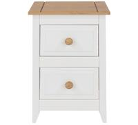 Capri Bedside Cabinet - 2 Drawer Petite - White