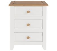 Capri Bedside Cabinet - 3 Drawer - White