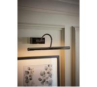 Capri Black Chrome Adjustable Twin Bulb Picture Wired Wall Light ValueLights Black One Size